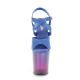 Blue 20 cm FLAMINGO-822T Platform High Heels Shoes