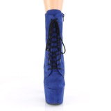 Blue Leatherette 18 cm ADORE-1020FS lace up ankle boots
