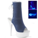 Blue Neon 15 cm DELIGHT-1018SK Canvas high heels chucks