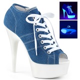 Blue Neon 15 cm DELIGHT-600SK-01 Canvas high heels chucks