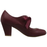 Bordeaux 6,5 cm WIGGLE-32 retro vintage maryjane pumps met blokhak