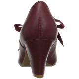 Bordeaux 6,5 cm WIGGLE-32 retro vintage maryjane pumps met blokhak