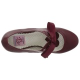 Bordeaux 6,5 cm WIGGLE-32 retro vintage maryjane pumps met blokhak