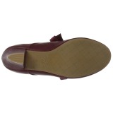 Bordeaux 6,5 cm WIGGLE-32 retro vintage maryjane pumps met blokhak