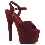 Bordeaux Kunstleer 18 cm ADORE-709FS sandalen met naaldhak
