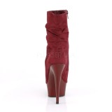 Bordeaux Vegan 15 cm DELIGHT-1031 open teen ankle booties