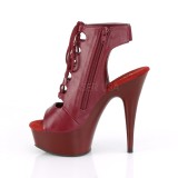 Bordeaux Vegan 15 cm DELIGHT-600-20 open teen ankle booties