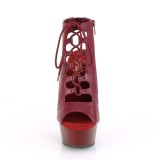Bordeaux Vegan 15 cm DELIGHT-600-20 open teen ankle booties