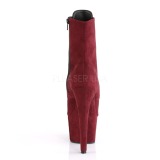 Bordeaux faux suede 18 cm ADORE-1021FS paaldans enkellaarsjes