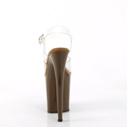 Brown 20 cm FLAMINGO-808 Platform High Heels Shoes