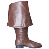 Brown Leatherette 4 cm MAVERICK-2045 Thigh High Boots for Men