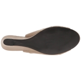 Bruin Kunstleer 7,5 cm KIMBERLY-01SP grote maten sandalen dames