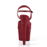Burgundy Leatherette 18 cm ADORE-709FS high heeled sandals