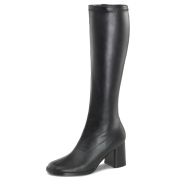 Bvinyl vinyl boots 7,5 cm GOGO-300 High Heeled Womens Boots for Men