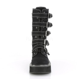 Canvas 5 cm EMILY-341 demonia laarzen met plateau