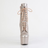 Champagne glitter 18 cm dames high heels boots plateau