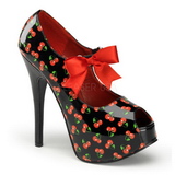 Cherry Black 14,5 cm Burlesque TEEZE-25-3 Womens Shoes with High Heels