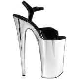 Chroom 25,5 cm BEYOND-009 super hoge hakken - extreem high heels plateau