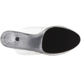 Clear 12 cm FLAIR-402 womens mules shoes