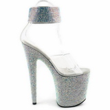 Clear Rhinestone 20 cm BEJEWELED-812RS Platform High Heeled Sandal