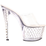 Clear Rhinestone Platform 18 cm STARDUST-701 Women Mules Shoes