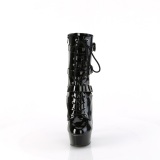 DELIGHT-1043 - 15 cm platform high heels boots lakleer zwarte