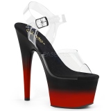 Dual Colored 18 cm ADORE-708BR-H Platform High Heels Shoes