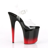 Dual Colored 20 cm FLAMINGO-808BR-H Platform High Heels Shoes