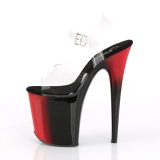Dual Colored 20 cm FLAMINGO-808BR Platform High Heels Shoes