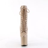 ENCHANT-1040 19 cm pleaser hoge hakken boots plateau beige