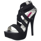 Elastische band 14,5 cm Burlesque TEEZE-47W mannen high heels voor brede voeten