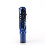 FLAMINGO-1020 20 cm pleaser hoge hakken boots plateau blauw