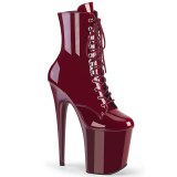 FLAMINGO-1020 20 cm pleaser hoge hakken boots plateau bordeaux