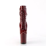 FLAMINGO-1020 20 cm pleaser hoge hakken boots plateau bordeaux