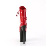 FLAMINGO-1020 20 cm pleaser hoge hakken boots plateau rode