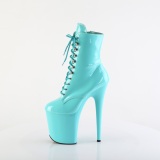 FLAMINGO-1020 20 cm pleaser hoge hakken boots plateau turquoise