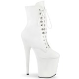 FLAMINGO-1020 20 cm pleaser hoge hakken boots plateau witte