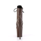FLAMINGO-10202 20 cm pleaser high heels ankle boots mocha