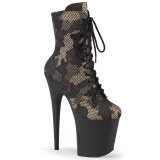 FLAMINGO-1020CM 20 cm pleaser hoge hakken boots plateau camouflage