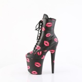 FLAMINGO-1020KISSES 20 cm pleaser high heels ankle boots black
