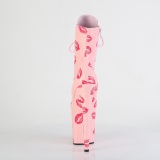 FLAMINGO-1020KISSES 20 cm pleaser hoge hakken boots plateau roze