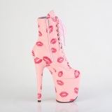 FLAMINGO-1020KISSES 20 cm pleaser hoge hakken boots plateau roze