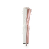 FLAMINGO-1040TT 20 cm pleaser hoge hakken boots plateau blush witte