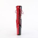 FLAMINGO-1040TT 20 cm pleaser hoge hakken boots plateau zwart rode