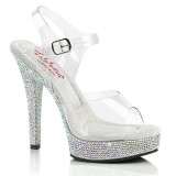 Fabulicious 13,5 cm MAJESTY-508DM sandalen hoge hakken plateau met strass