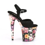 Floral Pattern 20 cm FLAMINGO-809WR Platform High Heels