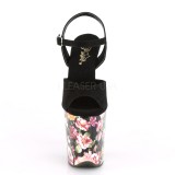 Floral Pattern 20 cm FLAMINGO-809WR Platform High Heels