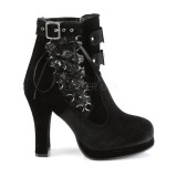 Fluweel 10 cm CRYPTO-51 lolita enkellaarzen met plateau