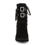 Fluweel 10 cm CRYPTO-51 lolita enkellaarzen met plateau