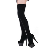 Fluweel Overknee Laarzen Plateau 15 cm Pleaser ADORE-3002